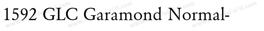 1592 GLC Garamond Normal字体转换